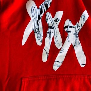Red XXXTENTACION hoodie